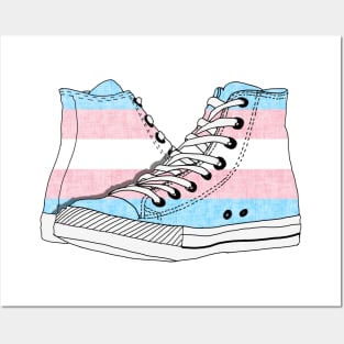 Transgender Pride Flag Hi-Top Design Posters and Art